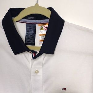Tommy Hilfiger- L Adaptive Clothing White Polo NWT